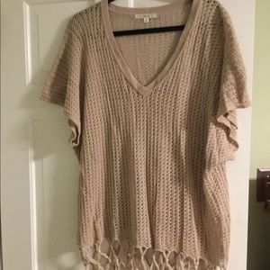 CAbi Tassel Sweater Sz M